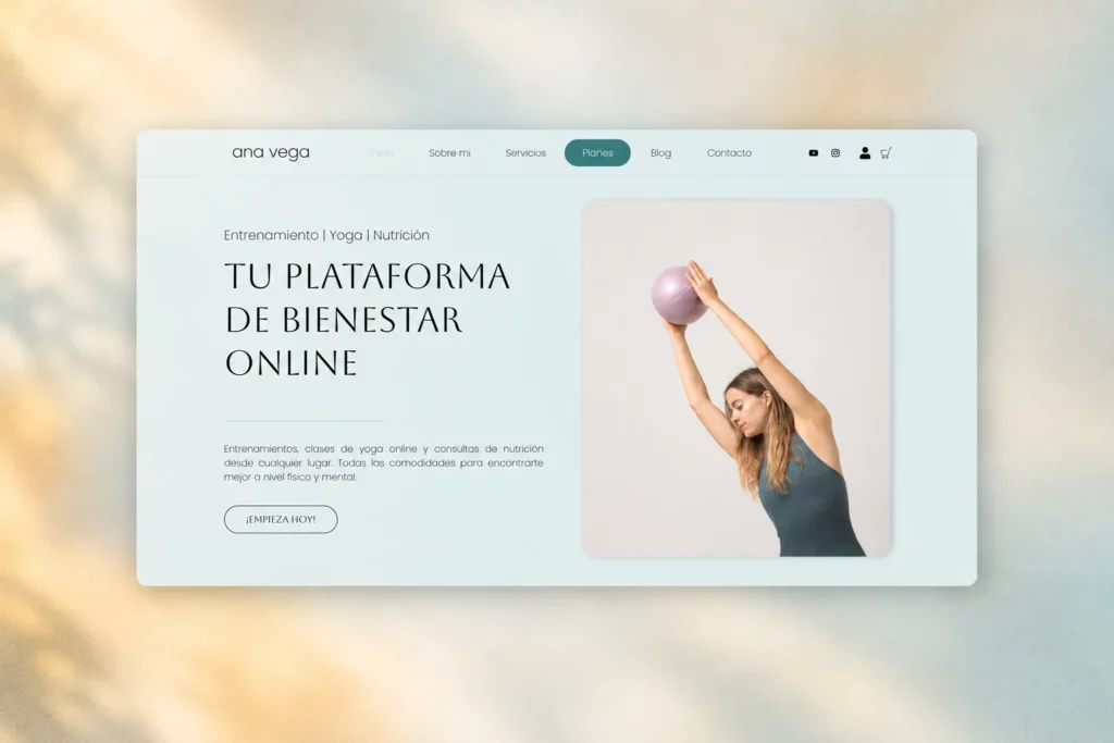 Web de Ana Vega Enríquez, plataforma de bienestar online