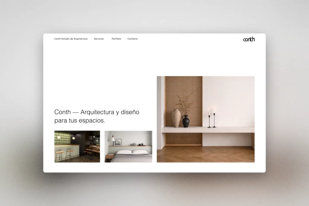 Web de Conth, estudio de arquitectura en Cádiz