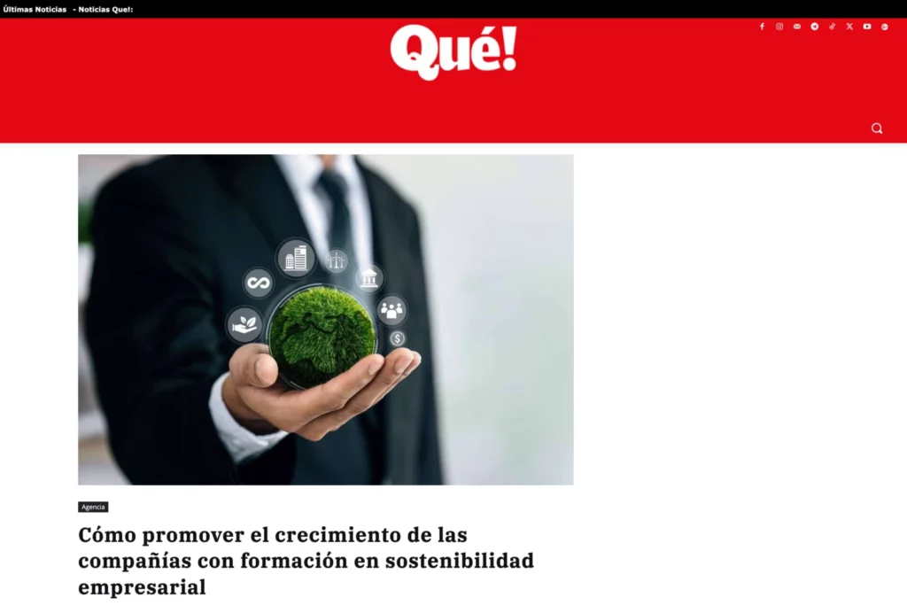 Noticia de Qué! sobre cómo promover el crecimiento de las empresas con formación en sostenibilidad