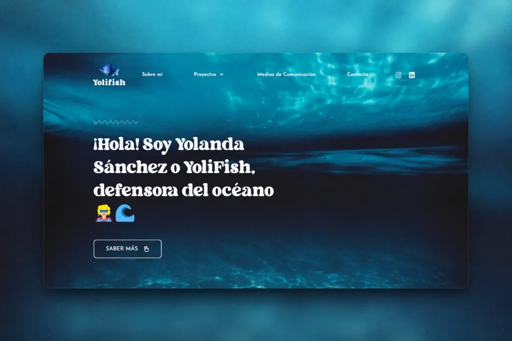 Web de Yolanda Sánchez, YoliFish, educadora marina